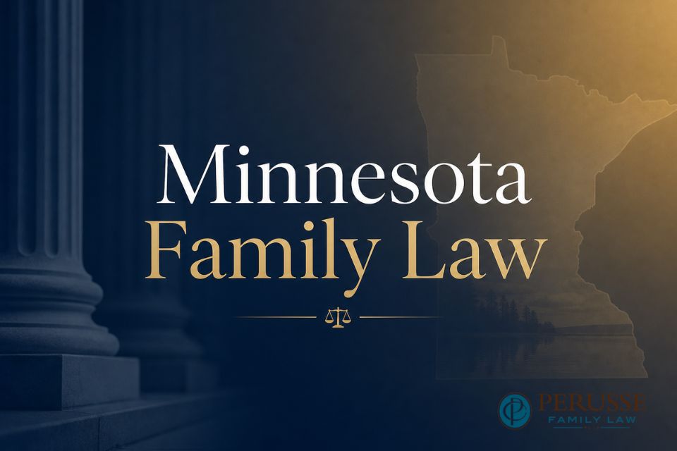 Experienced family law attorney counseling a client on divorce, child custody, and property division in Minnesota.